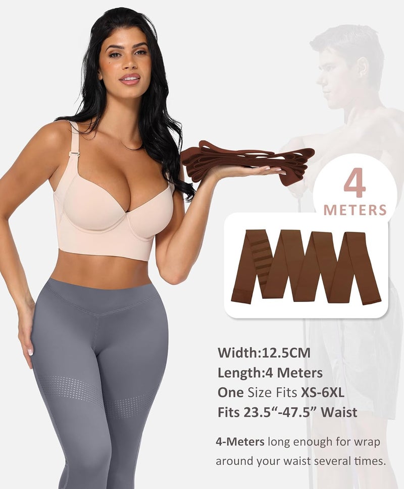 FeelinGirl Waist Trainer for Women Men - Wrap Belt for Stomach Plus Size Tummy - Image 5